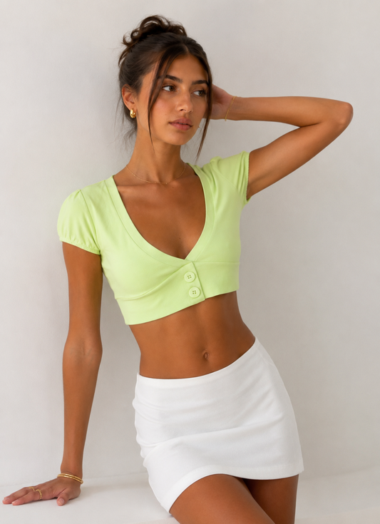 IMMIE - CROP BUTTONED TOP