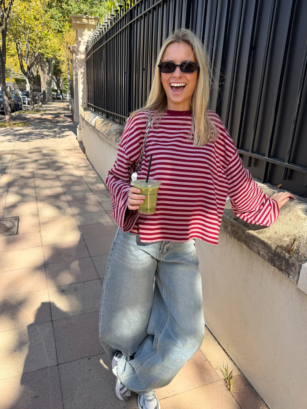 JUNO - STRIPED LONG-SLEEVE TEE