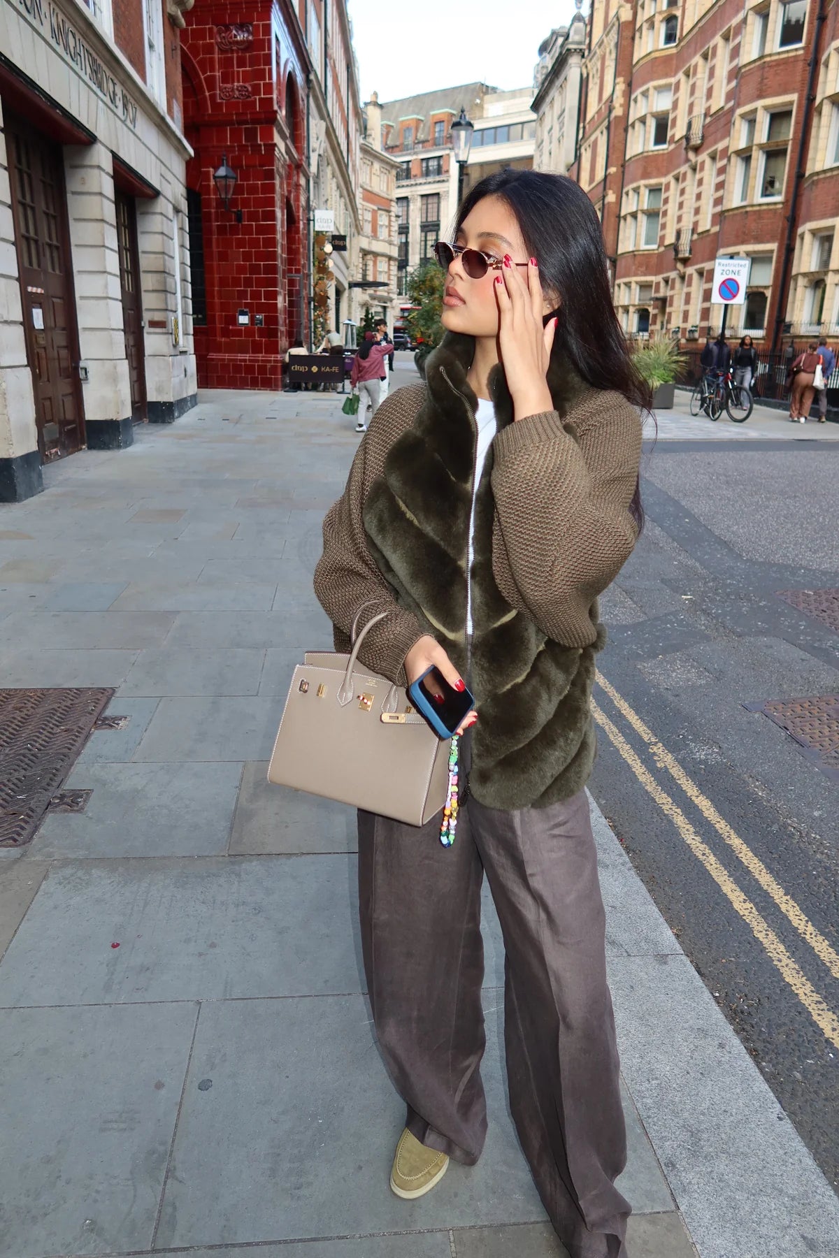 KOURTNEY - FAUX FUR GILET CARDIGAN