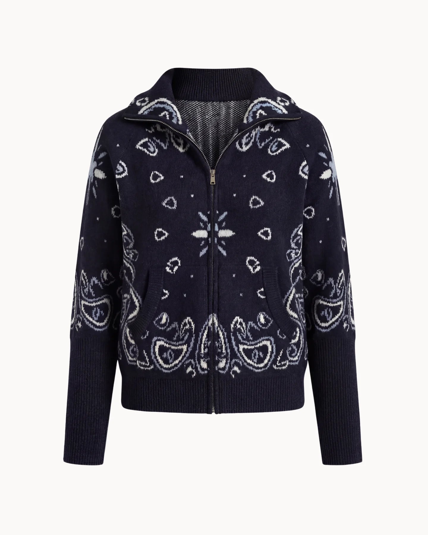 JOEY - PAISLEY ZIP UP CARIDGAN