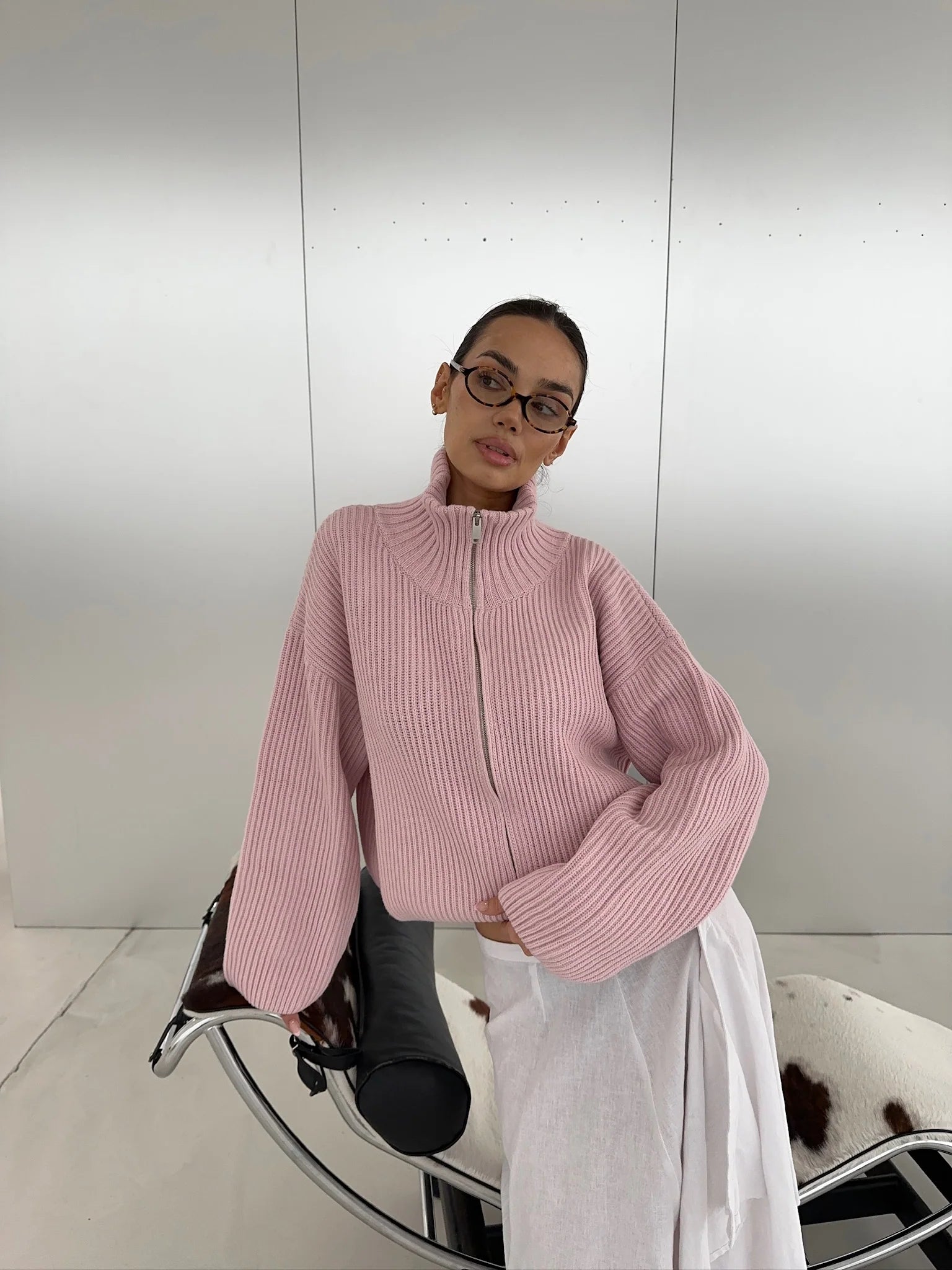 SADIE - CHUNKY ZIPPER CARDIGAN