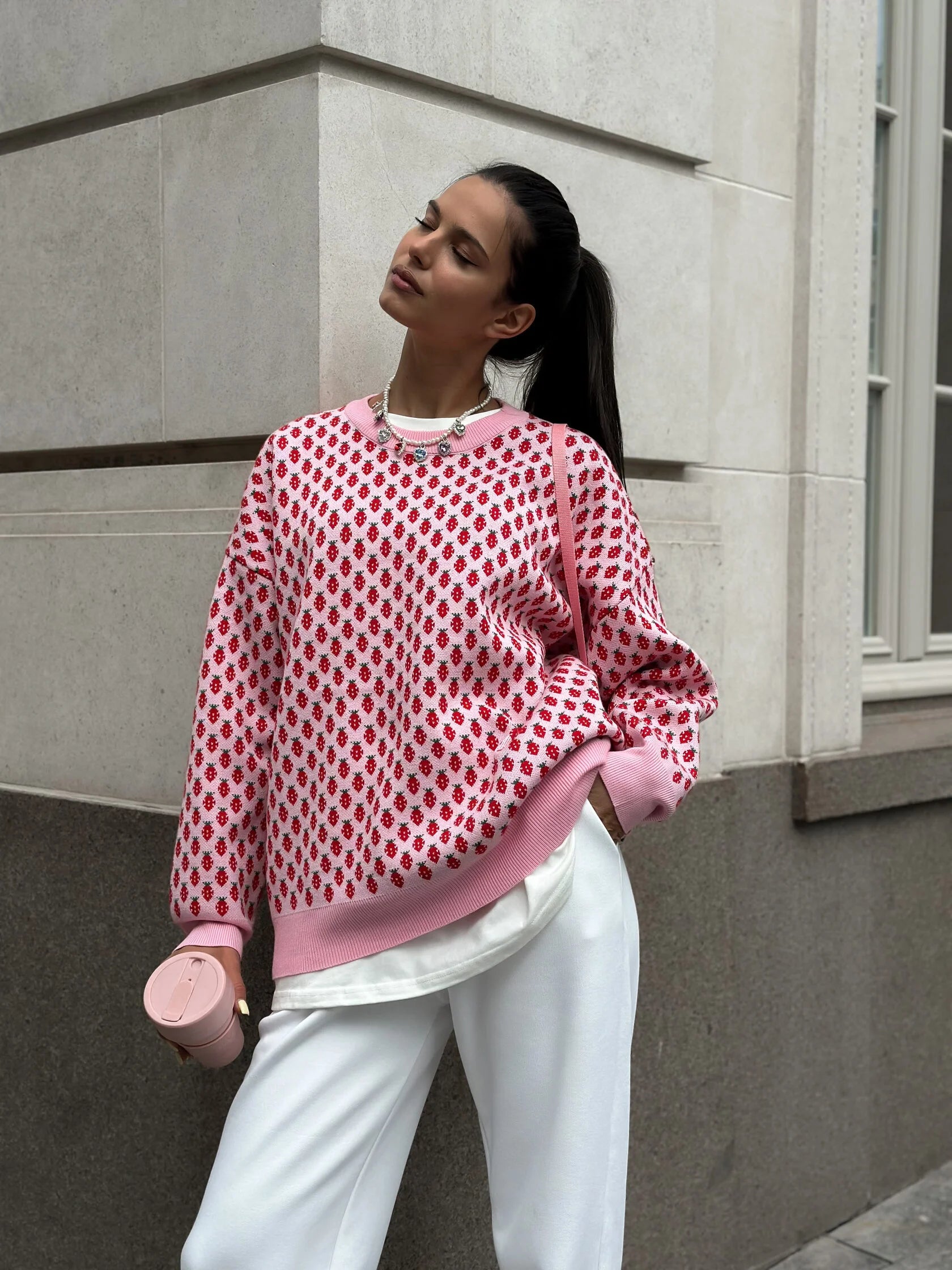 SHORTCAKE - STRAWBERRY PRINT JUMPER
