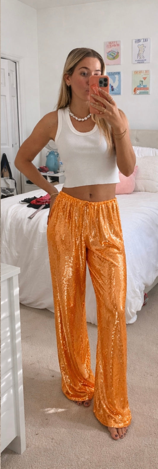 JINNY - SEQUIN TROUSERS