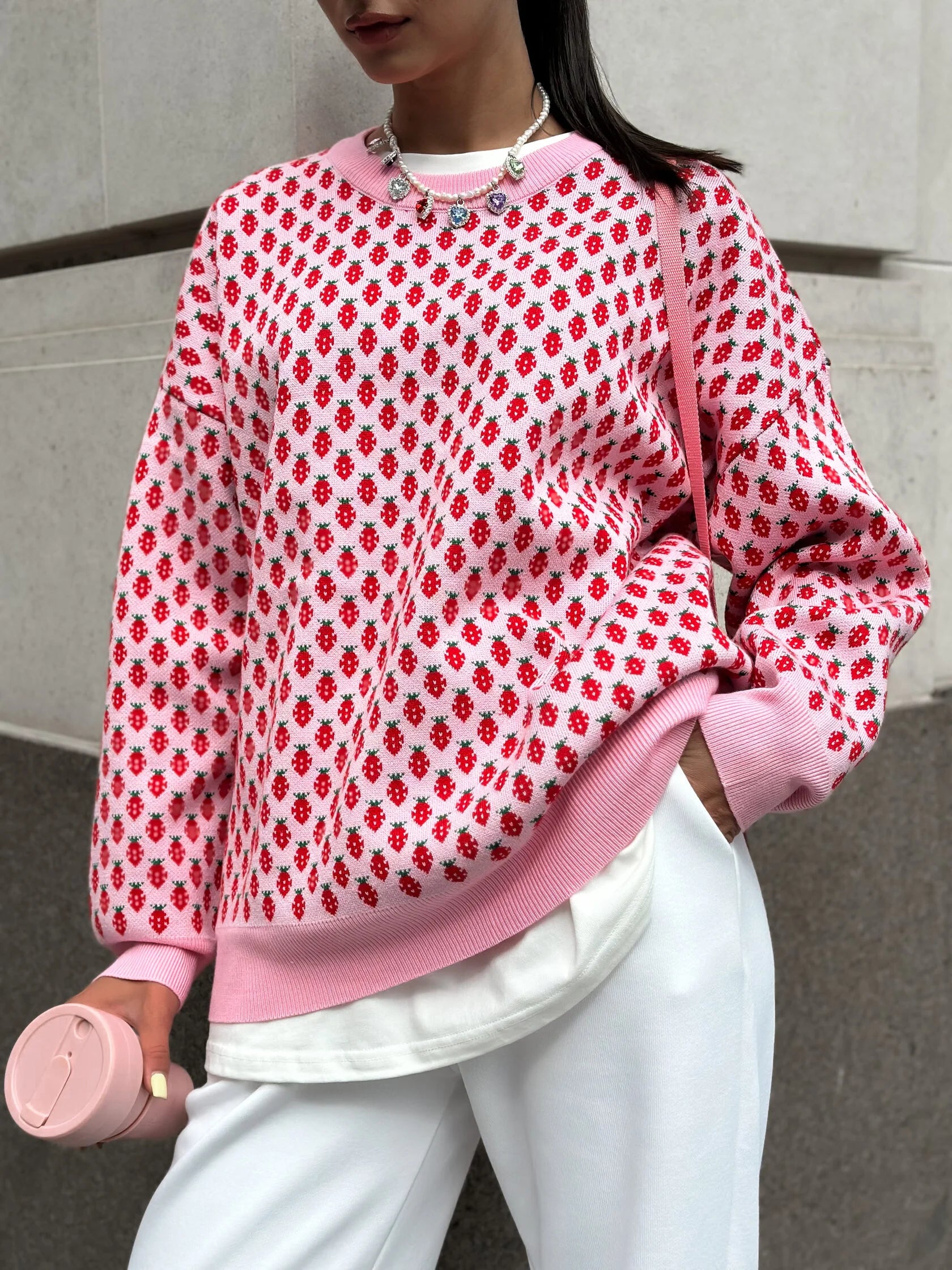 SHORTCAKE - STRAWBERRY PRINT JUMPER