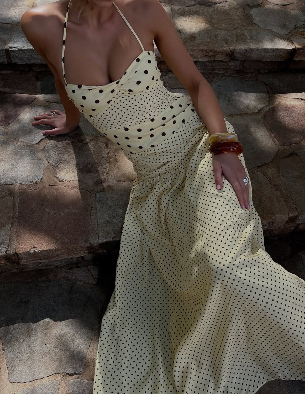 MADDIE - POLKA DOT MAXI DRESS