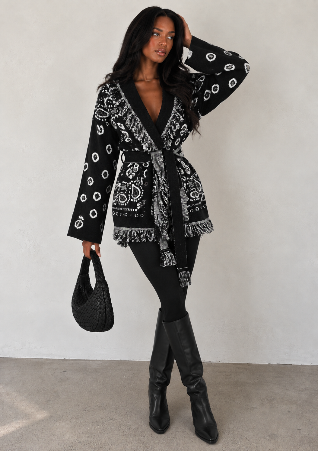 INGRID - TASSELED PAISLEY CARDIGAN