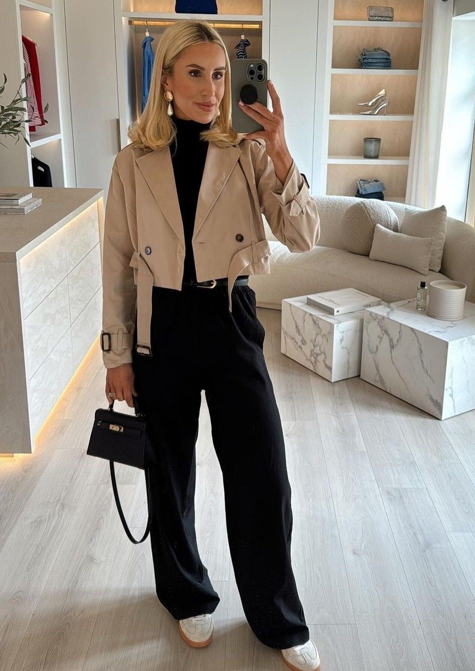 ROWAN - CROPPED TRENCH COAT
