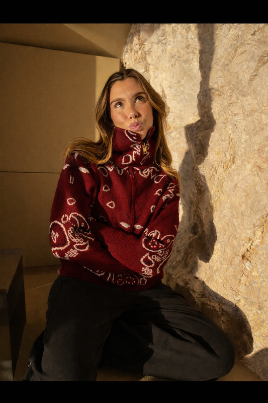 JOEY - PAISLEY ZIP UP CARIDGAN