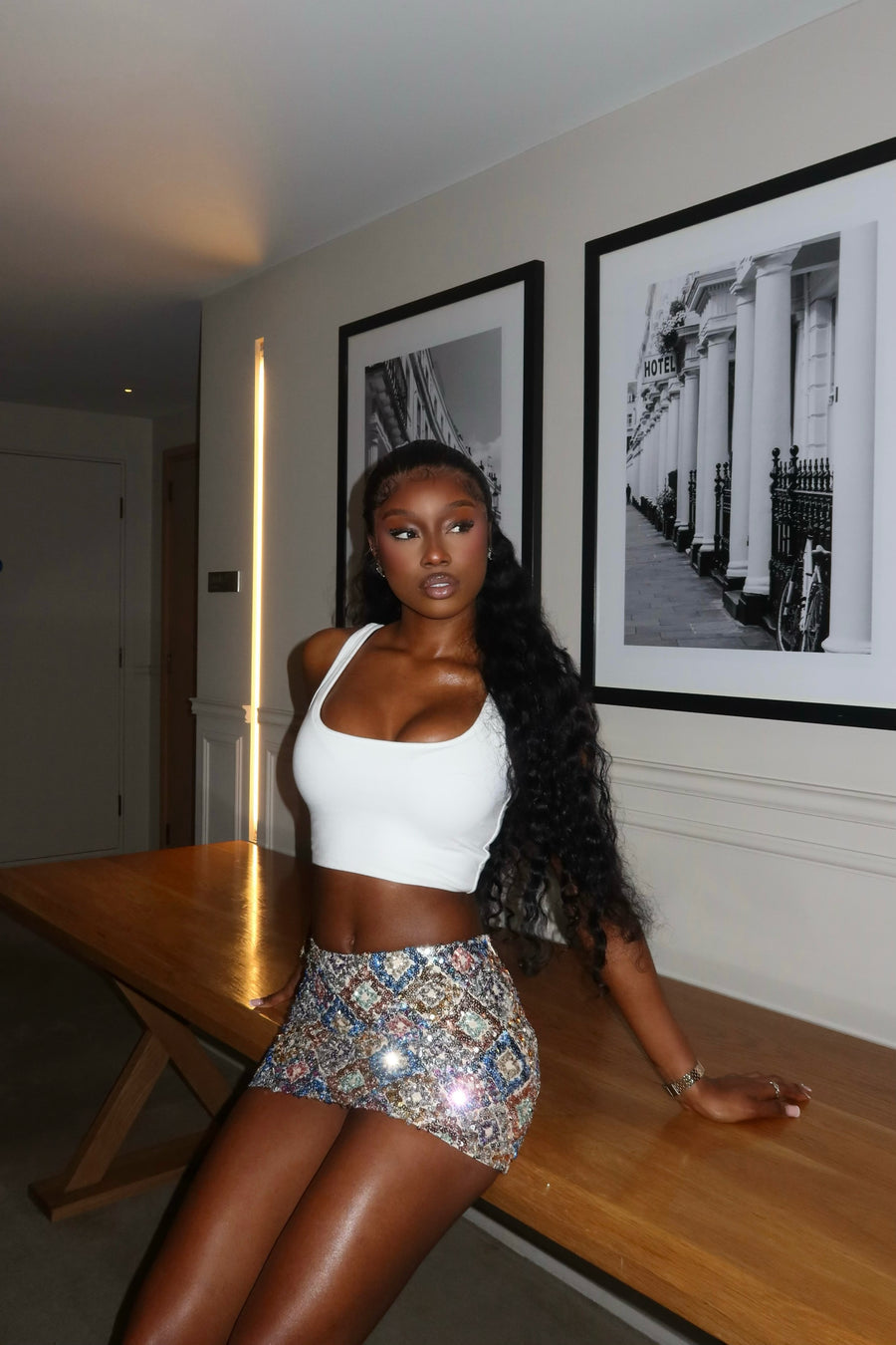 POLLY - SEQUIN MINI SKIRT