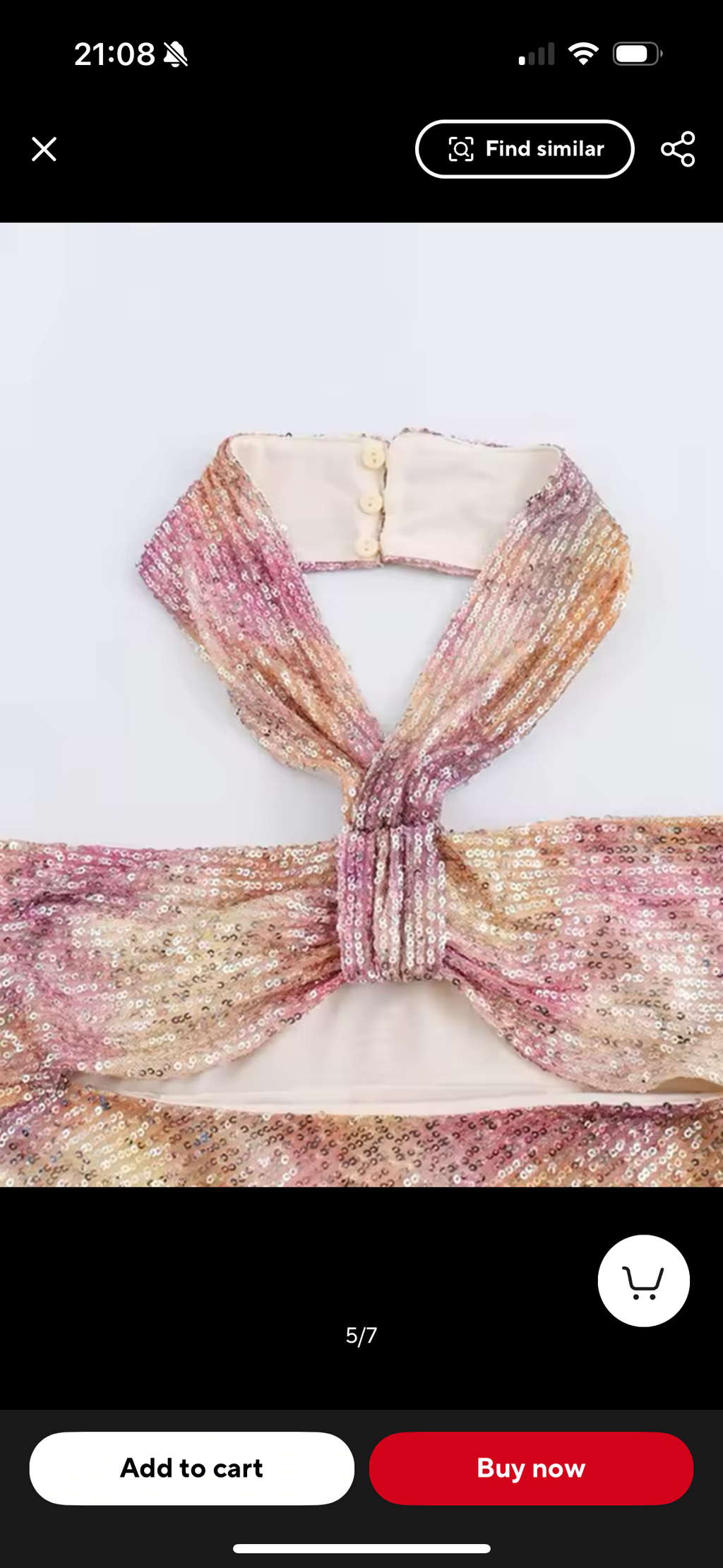 HARPER - SEQUIN HALTERNECK MIDI DRESS