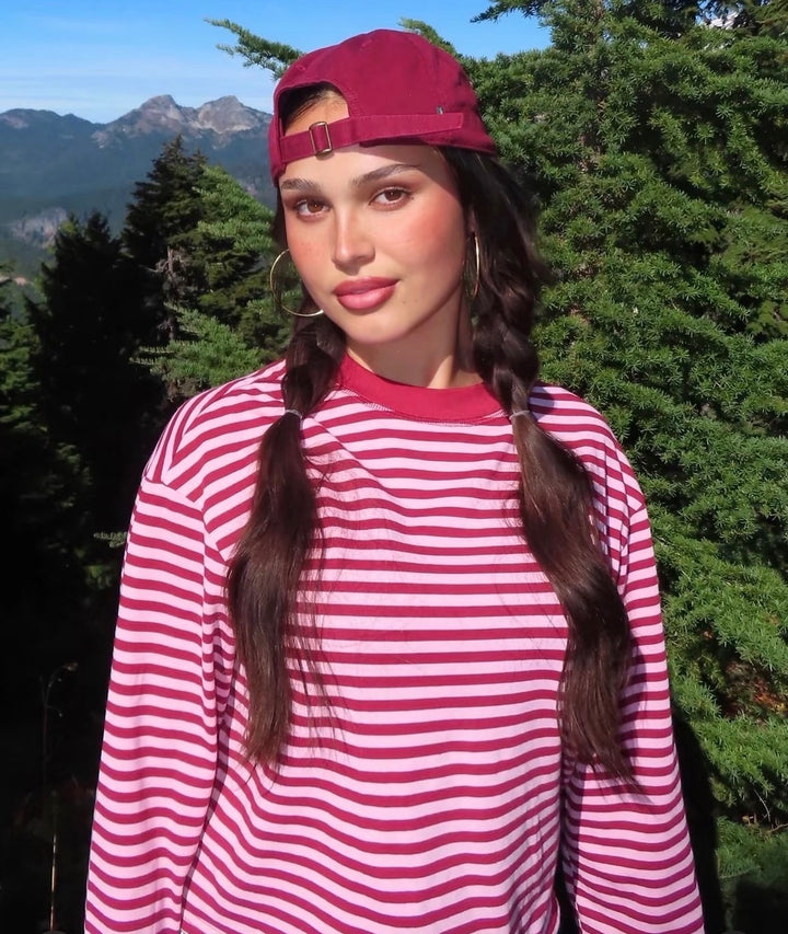 JUNO - BLACK STRIPED LONG-SLEEVE TEE