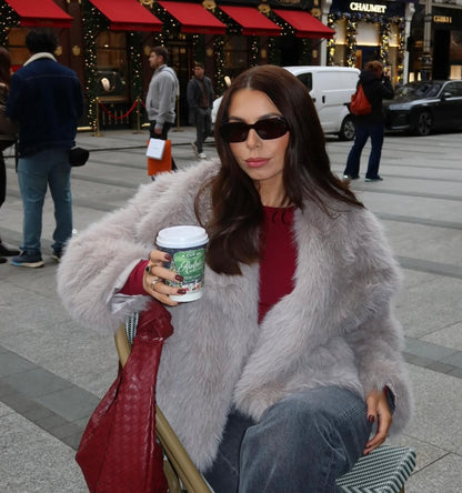 DEMURE - FAUX FUR COAT