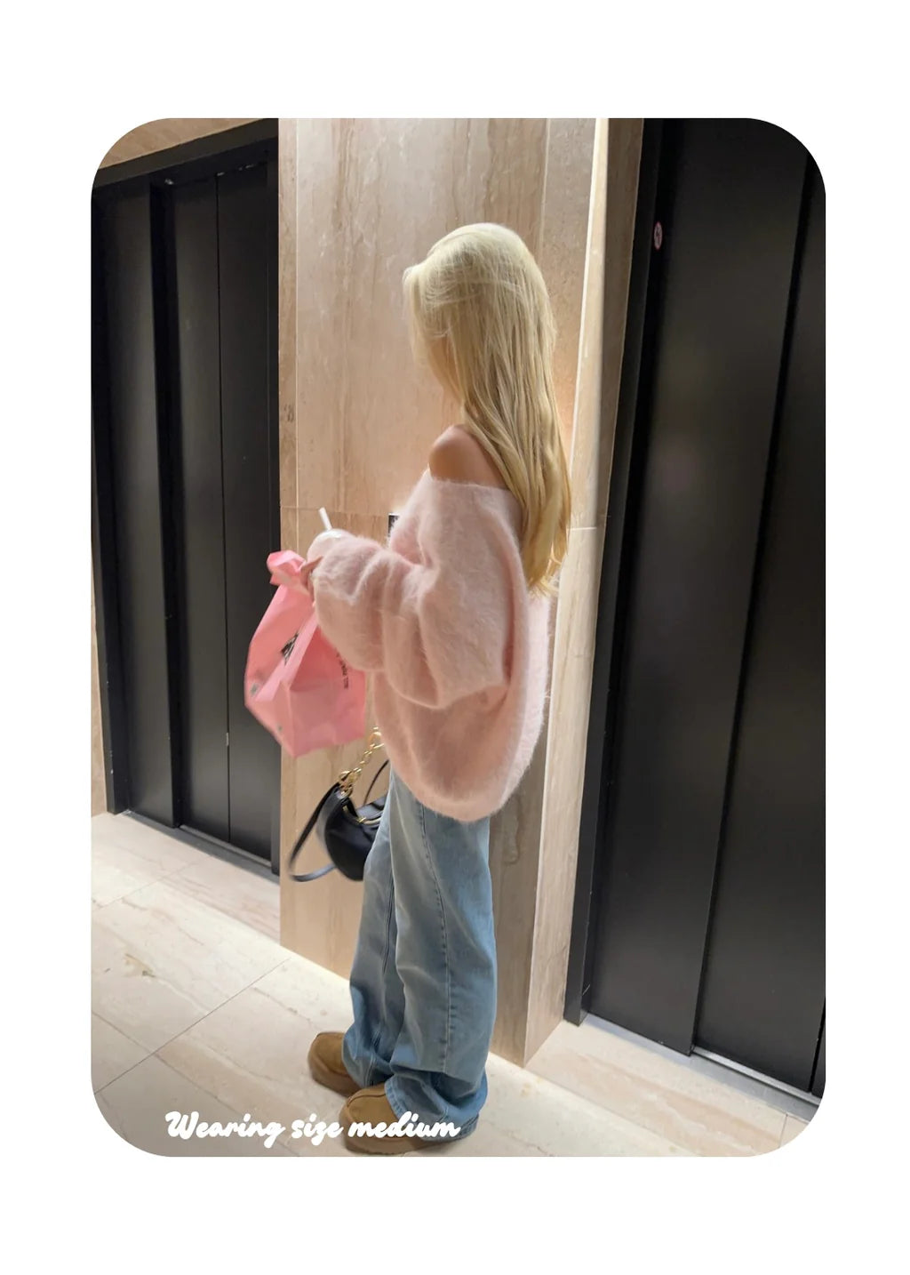 AMI - ONE SHOULDER KNITTED JUMPER