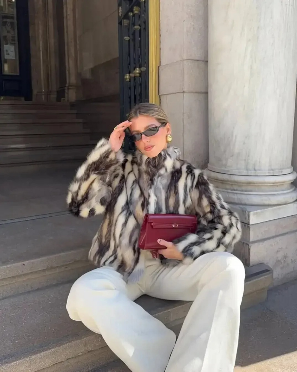 HELENA - FAUX FUR COAT