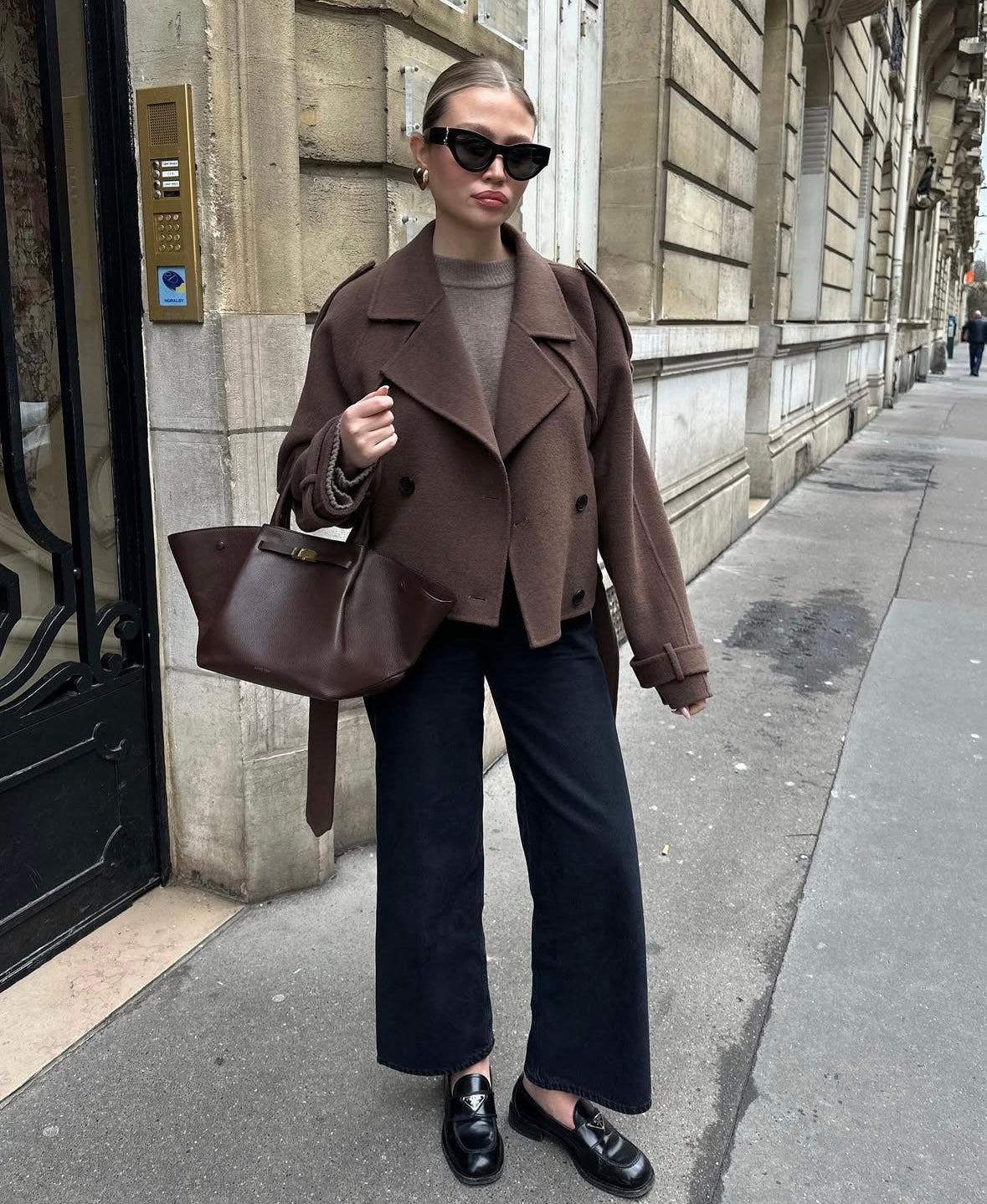 CELINE - WOOL BELTED COAT