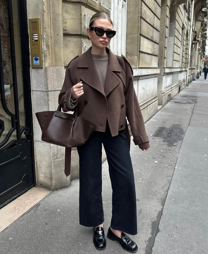 CELINE - WOOL BELTED COAT