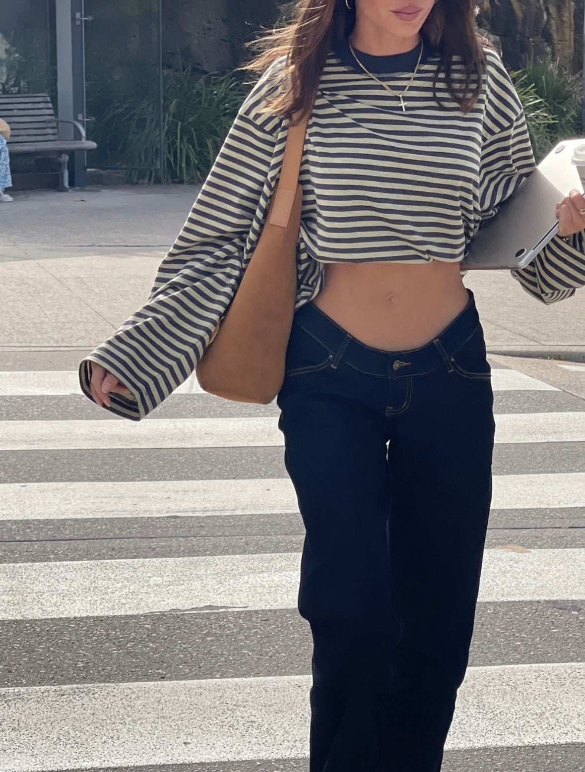 JUNO - STRIPED LONG-SLEEVE TEE
