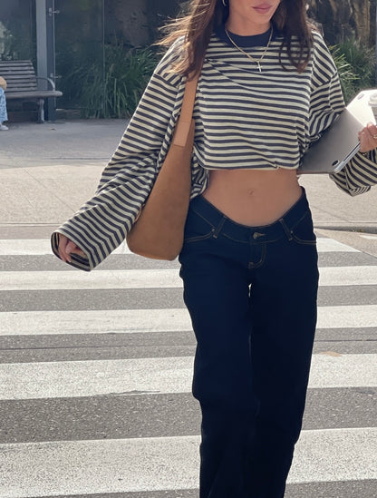 JUNO - STRIPED LONG-SLEEVE TEE