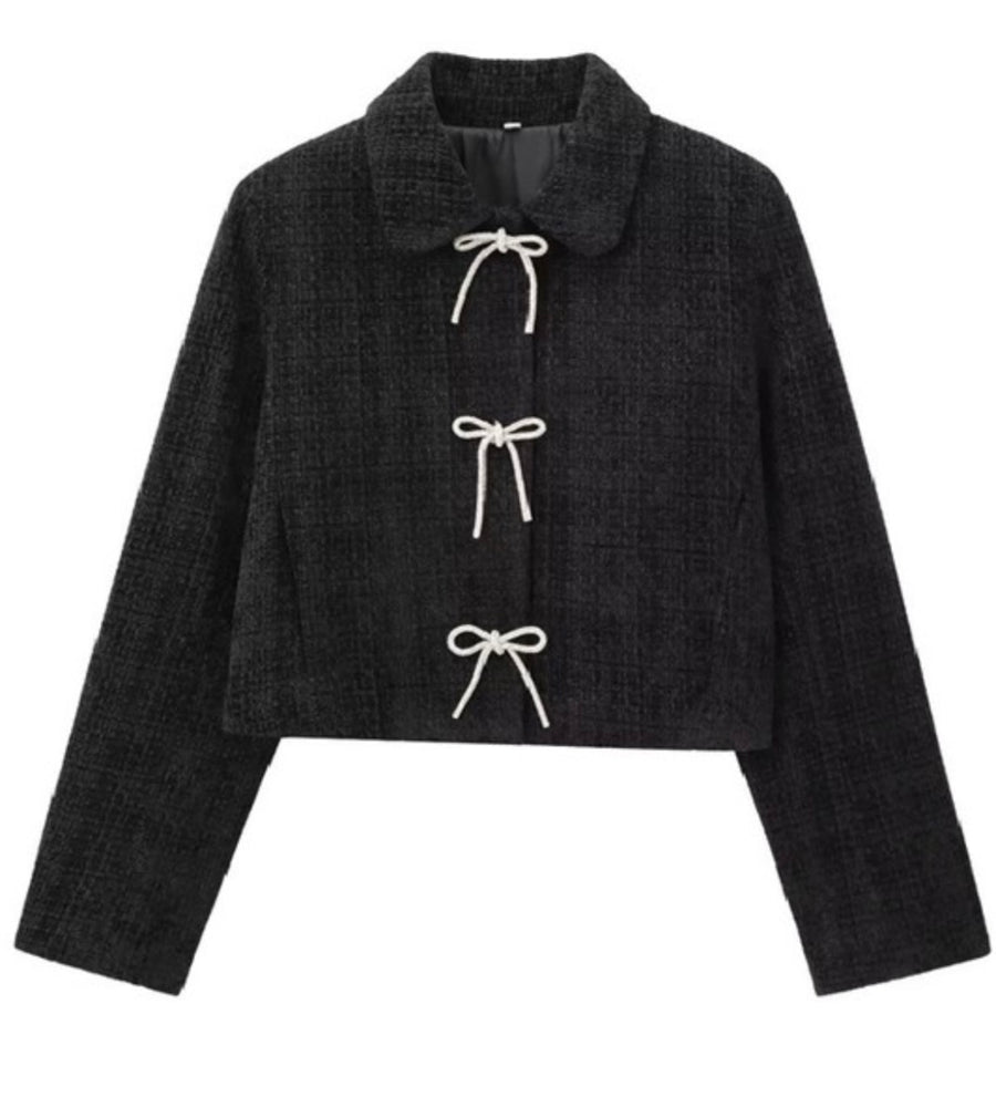 CLARA - BOW EMBELLISHED JACKET