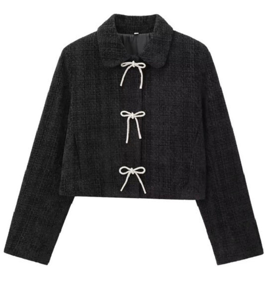 CLARA - BOW EMBELLISHED JACKET