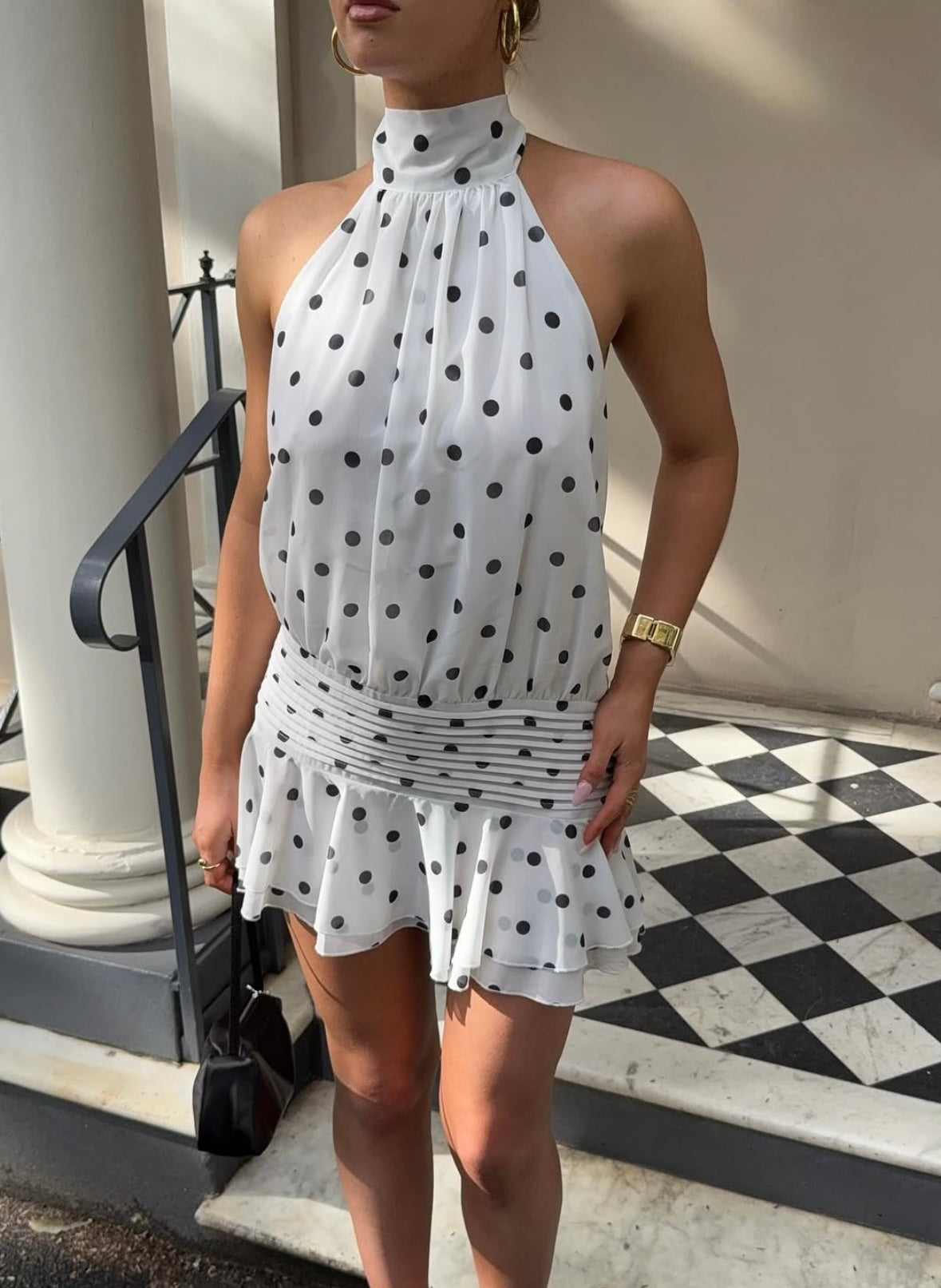 BIANCA - HALTERNECK MINI DRESS