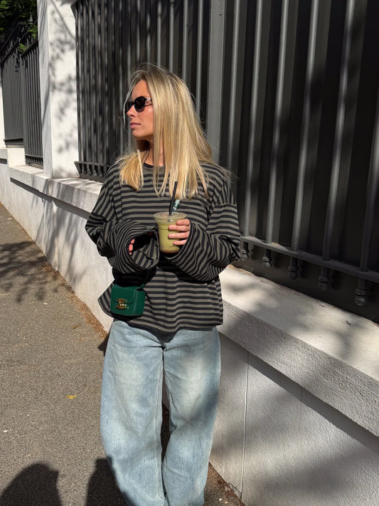 JUNO - STRIPED LONG-SLEEVE TEE