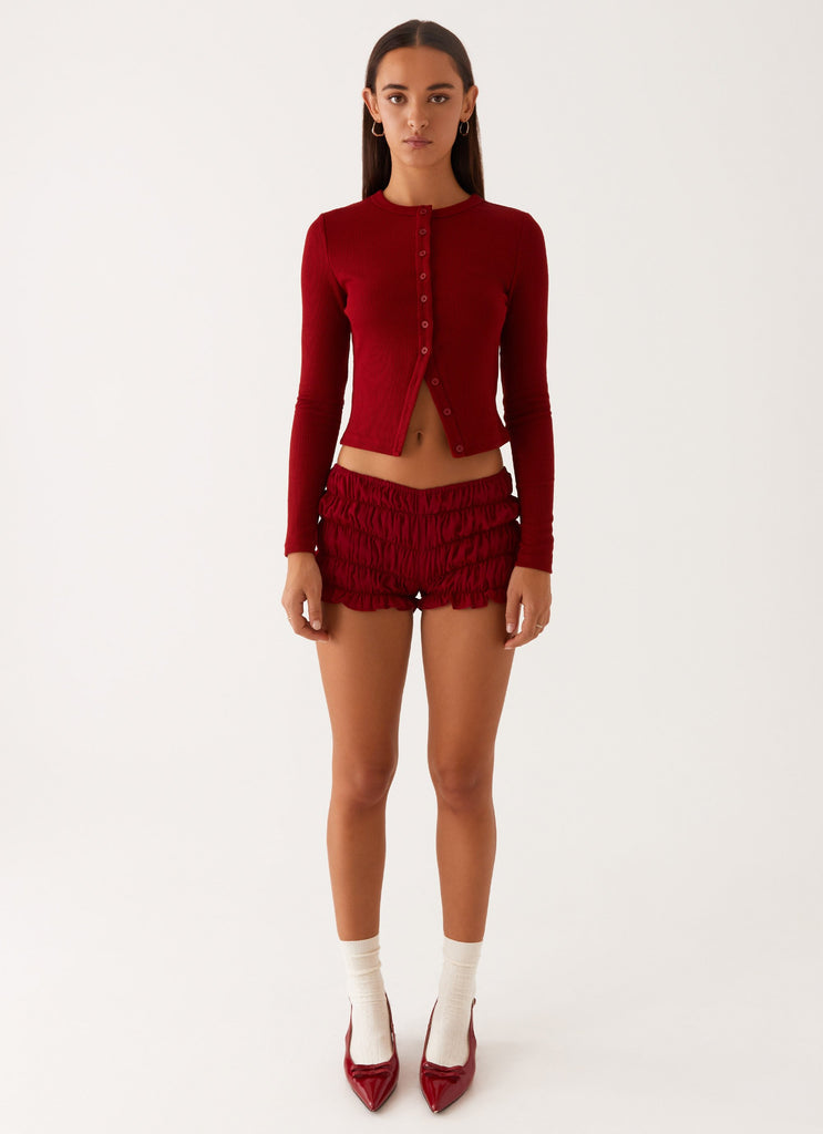 HATTY - RIBBED LONGSLEEVE TOP