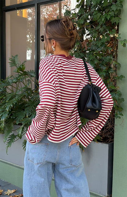 JUNO - STRIPED LONG-SLEEVE TEE