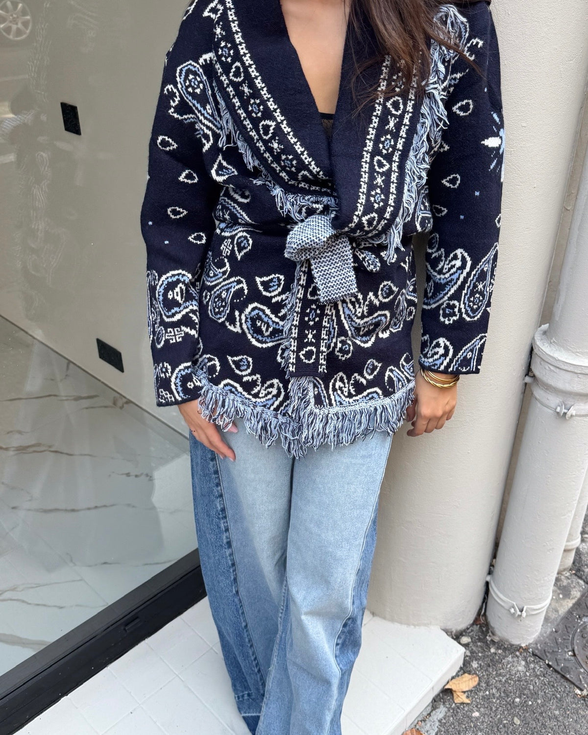 INGRID - TASSELED PAISLEY CARDIGAN
