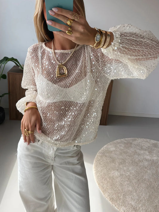 AURORA - SEQUIN TOP
