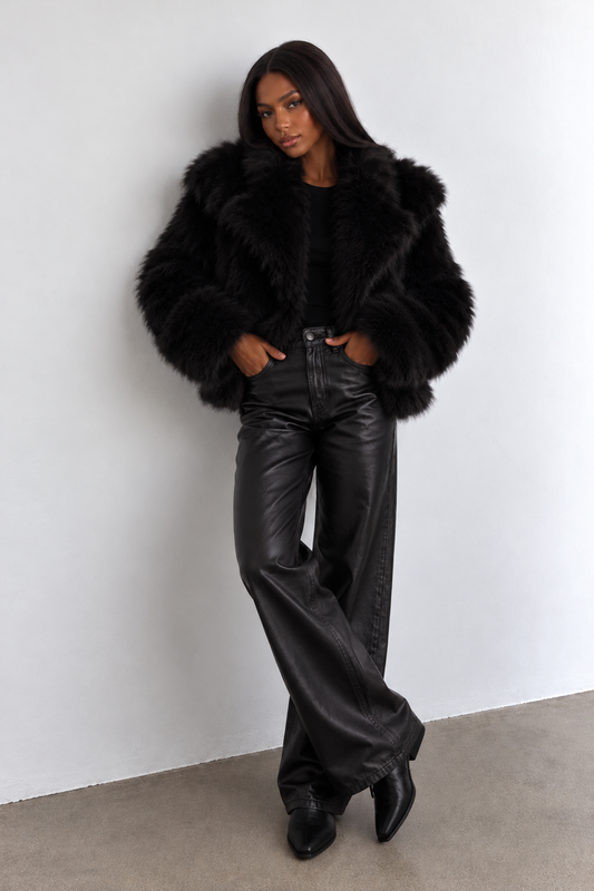 DEMURE - FAUX FUR COAT