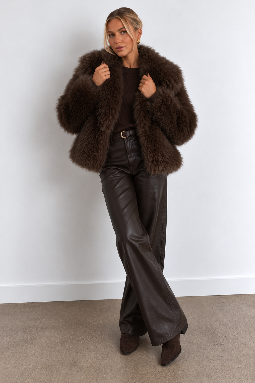 DEMURE - FAUX FUR COAT