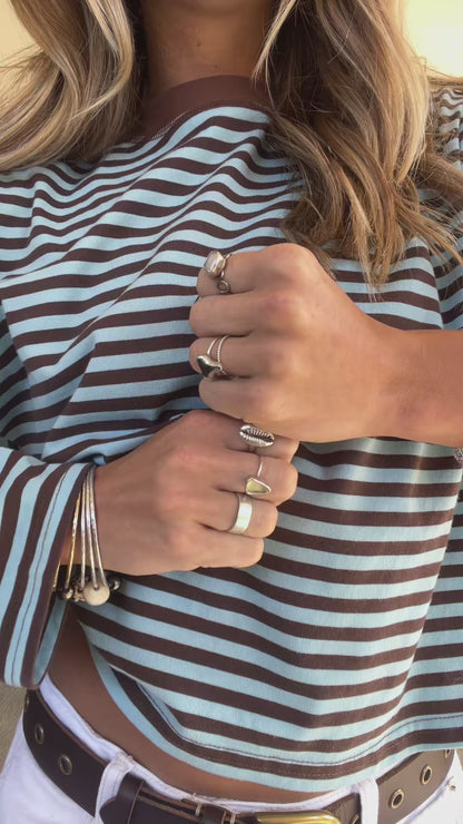JUNO - STRIPED LONG-SLEEVE TEE