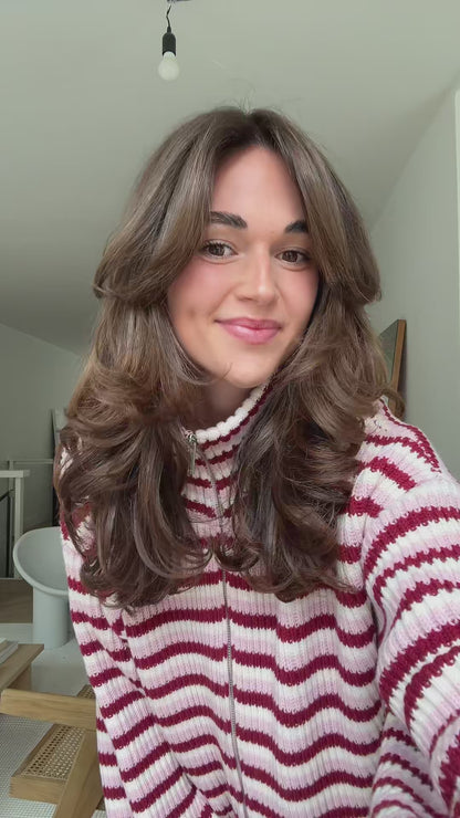 SADIE - STRIPED ZIPPER CARDIGAN