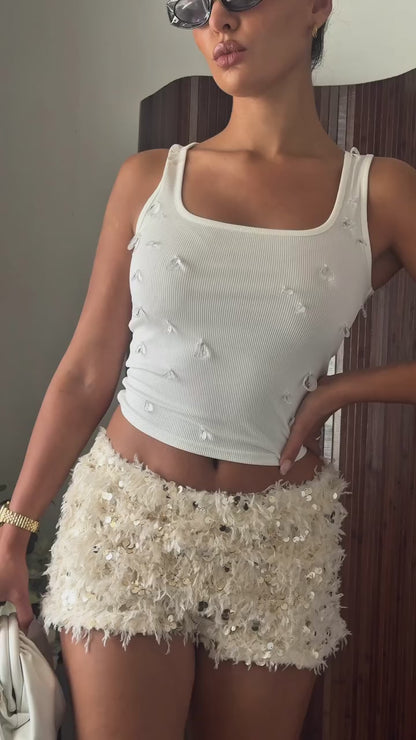 CRYSTAL - DIAMANTÉ EMBELLISHED TOP