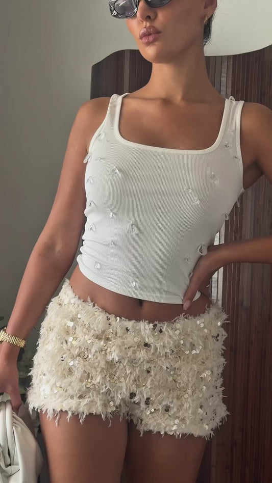 CRYSTAL - DIAMANTÉ EMBELLISHED TOP